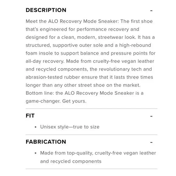 Alo Yoga Sneakers Recovery Mode Size US7 White Gray - Picture 9 of 9